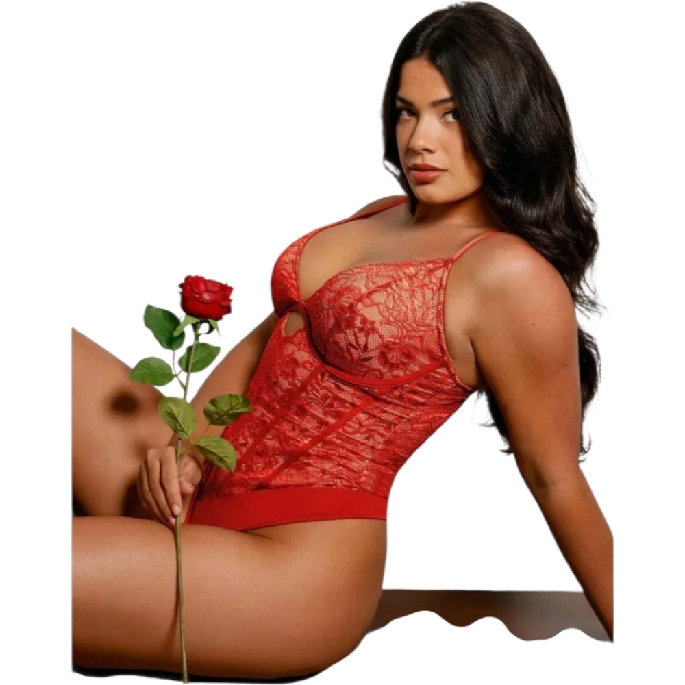 NWT Popilush Shapewear Lace Bodysuit Lingerie Cutout Corset Sculpting Size 3X - Picture 3 of 8